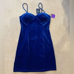 Forever 21 Velvet Cami Mini Dress In Royal Blue. Size Medium With A Bit Of Stretch. Brand New With Tags. Cami Mini Dress, Dresses Velvet, Velvet Cami, Mini Cami Dress, Modern Fashion, Forever 21 Dresses, 21 Dresses, Velvet Dress, Blue Dress