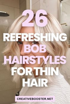 Sling Bob Haircut, Short Hair Cuts Fine Hair, Short Hair For Big Face, Blonde 90s Bob, Shadow Root Blonde Short Bob, Creamy Blonde Bob, Inverted Bob Haircuts For Fine Hair, Blonde Long Bob With Bangs, Ways To Style Short Hair Bob