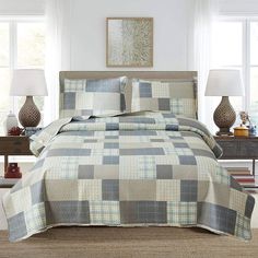 Bedspread Reversible Lightweight Bedding Patchwork