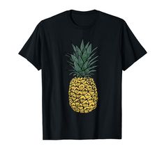 PRICES MAY VARY. Great gift Idea for that beach, sun, summer, pineapple lover in your life. This retro distressed pineapple gear is a perfect gift for birthdays or holidays. Lightweight, Classic fit, Double-needle sleeve and bottom hem Cheap Casual Fruit Print T-shirt, Cheap Short Sleeve T-shirt With Fruit Print, Pineapple Vintage, Corgi Shirt, Chicken Lover Gifts, Funny Fruit, Pineapple Chicken, Clothes Board, Sloths Funny