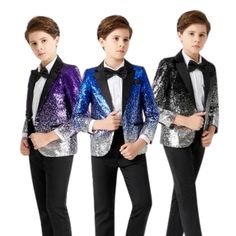 Tired of the usual plain formal suit sets for your little boys? Here's our latest Blazing Sequin Coat Boys Showman Suit Set that will have your boy gentlemen really standout from the crowd. Whether it be a fashion party, elegant and formal events, or even stage performances. your boy will look stunningly handsome on it. Features: Catchy sequin patterned design appliques Soft and smooth to the skin Comfortable and easy to wear and unwear Pants + Coat + Bowtie Fabric & Care: Made high-quality cott Sequin Coats, Cotton Polyester Fabric, Formal Suits, Sequin, Shoulder Sleeve, Formal Event, Gentleman, Fabric Care, Pattern Design