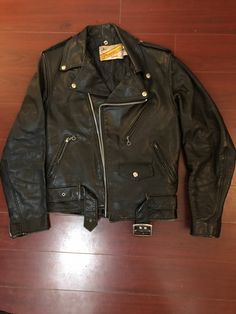 Size 38 (M). Excellent condition, all working zippers, no rips. A few loose threads on the liner, otherwise neat perfect-o. A real special find. Retro Biker Jacket With Zipper For Biker Events, Retro Leather Jacket With Zipper For Biker Events, Vintage Leather Motorcycle Jacket With Long Sleeves, Vintage Leather Jacket With Zip Fly, Vintage Leather Jacket For Motorcycling, Vintage Leather Jacket With Long Sleeves And Zip Fly, Vintage Leather Jacket With Long Sleeves, Vintage Biker Jacket For Streetwear With Zip Detail, Vintage Biker Jacket With Zipper For Streetwear