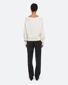 Helmut Lang Ruched Dolman Sleeve Sweater | HELMUTLANG.COM Oversized Cotton Knit Sweater, Relaxed Fit Knit Tops For Daywear, Cotton Cropped Sweater With Relaxed Fit, Oversized Knit Sweatshirt For Fall, Cotton Batwing Sleeve Sweater For Fall, Relaxed Fit Knit Sweater For Daywear, Fall Cotton Sweater With Batwing Sleeves, Cotton Drop Shoulder Sweater, Cotton Sweater With Drop Shoulder