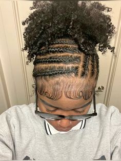 Braided In Front Hairstyles, Cornrow Hairstyles 4c Hair, Braids Into Natural Hair, 2 Cornrow Natural Hair, Natural Hair Styles 4b Hairstyles Short, Low Ponytail Natural Hair 4c, Back To School Hairstyles 4c Hair, Protective Styles For Natural Hair 3b, Braided Hairstyles On Mannequin