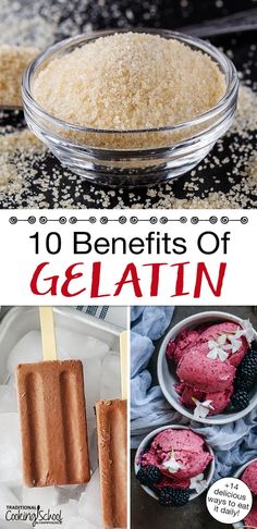 From a healthy gut to strong hair and nails, the benefits of gelatin are many! Here's how to source high-quality gelatin and collagen, plus 14 different ways to eat this superfood... from bone broth and raw milk yogurt to butter tea and ice cream. #gelatin #benefits #recipes #healthy #bonebroth Gelatin Benefits, Benefits Of Gelatin, Broth Diet, Bone Broth Diet, Benefits Of Moringa, Fudge Pops, Collagen Recipes, Vital Proteins Collagen Peptides, Butter Tea