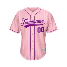 Custom Sublimation Pink Pinstripe Baseball Jersey Names and numbers are sublimated. No Minimum Order Free Shipping It will take 1-3 weeks to ship out If you would like to change the jersey's design, please contact us via the contact page or live chat. Features Made of Mesh Fabric: The jersey is 100% polyester mesh fabric. It is breathable and quickly dry. Sublimation Tracking Twill: All letters and numbers of the jersey are sublimated. Compared with traditional printed jerseys, it is durable and good-looking. For Daily Wear and Sports: The jersey weighs around 0.55 lb - 0.77 lb. You can wear it for daily, parties or sports. Authentic game-day accents and details Shorter, slimmer cut for an on-court look Size Chart Size Length Chest S 26.4'' 36.2'' M 27.2'' 39.4'' L 28'' 42.5'' XL 28.7'' 45 Varsity Jersey With Sublimation Print For College, Pink Team Logo Jersey For Sports Season, Pink Letter Print Baseball Jersey, Varsity Jersey With Sublimation Print, Pink Team Spirit Jersey For College, Pink College Jersey With Team Spirit, Pink College Jersey With Team Spirit Style, Pink Jersey For Team Events With Team Spirit, Pink College Team Spirit Jersey