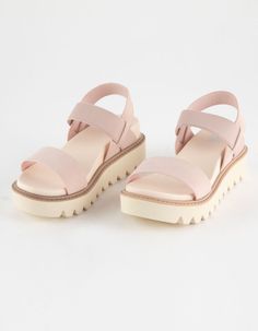 Trendy Pink Slingback Sandals With Round Toe, Cute Flat Heel Synthetic Sandals, Trendy Pink Round Toe Slingback Sandals, Pink Synthetic Slingback Sandals With Round Toe, Pink Adjustable Sport Sandals For Spring, Pink Synthetic Slingback Sandals For Summer, Adjustable Pink Synthetic Wedge Sandals, Cute Ankle Strap Synthetic Sandals, Cute Synthetic Flat Sandals