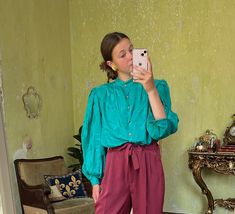 Vintage green silky puff sleeve crop blouse Good vintage condition, please note button is missing on sleeve No tag , estimated polyester Fits S-L, please see measurements  Measurements (laying flat) Shoulders 40cm/ 15.7 inches Armpit to armpit 57cm/ 22.4 inches Sleeve 61cm/ 24 inches Hips 44cm/ 17.3 inches Length 58cm/ 22.8 inches Blouse High Neck, Silky Blouse, Womens Blouses, Puff Sleeve Top, Crop Blouse, Womens Clothing Tops, Puff Sleeve, High Neck, Blouses For Women