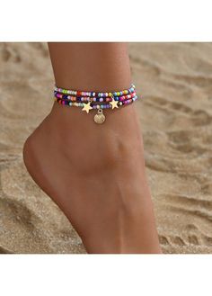 Color:Multi Color;Package Contents:3 X Anklets;Occasion:Other; Spring Anklets With Colorful Beads, Trendy Beaded Anklets For Summer, Multicolor Beaded Anklets For Beach Season, Trendy Multicolor Anklets For Spring, Multicolor Beaded Anklets For Party, Casual Colorful Beads Anklets For Spring, Casual Colorful Beaded Anklets For Spring, Casual Colorful Beaded Spring Anklets, Spring Festival Multicolor Anklets