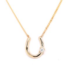 Fire & Ice 10KT Yellow Gold 18" 0.02CT Canadian Diamond Horse Shoe Necklace.CDN: 185713 I1 G-I Colour. Horse Shoe Necklace, Shiny Objects, Horse Necklace, Gifting Ideas, Bogo Sale, Dope Jewelry, Horse Shoe, Fire And Ice, Jewellery Designs