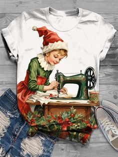 God Bless America Cake, Vintage Crew Neck, Light Blue Shirts, Laid Back Style, Dark Fashion, Christmas Elf, The Clothes, Casual Party, Christmas Seasons