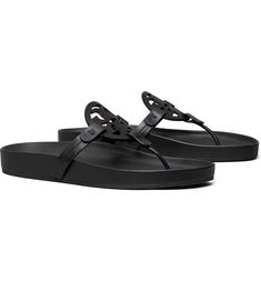 Black Tory Burch Sandals, Tory Burch Slides, Tory Burch Flip Flops, Woven Sandals, Tory Burch Sandals, Leather Thong Sandals, Lace Up Wedges, Black Leather Sandals, Tory Burch Miller