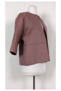 Sophisticated rose pink Michael Kors open cropped jacket. Crafted with a crew neck, three-quarter sleeves and tonal stitching throughout. The perfect layering piece for the season, you will love its soft-to-the-touch fabric blend. Size 8 Open front Rounded neckline Cropped sleeves Unlined 55% virgin wool, 40% angora, 5% cashgora Made in Italy Fall 2014 Bust 40" Waist 40" Shoulder to hem 23.5" Italy Fall, Michael Kors Jacket, Cropped Sleeves, Cropped Jacket, Layering Pieces, Three Quarter Sleeves, Rose Pink, Playsuit Jumpsuit, Front Open