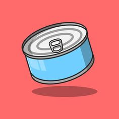 an open can of canned food on a pink background