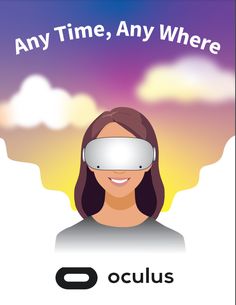 an image of a woman wearing a blindfold with the words oculus on it