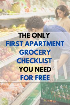 the only first apartment grocery checklist you'll need for free is on sale