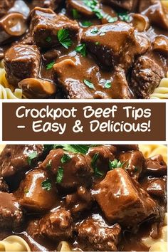 crockpot beef tips - easy and delicious