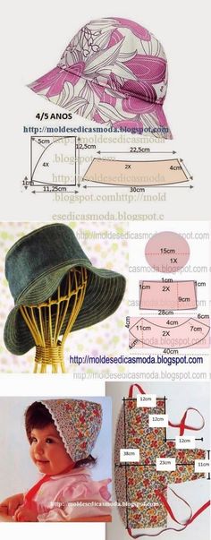 the instructions for how to sew a hat and other sewing projects are shown in this article