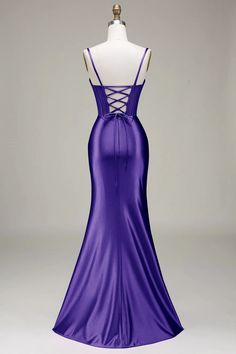 Fabric : Satin. The fabric is comfortable for skin.   Package Contents : : 1x Women Dress.   Occasion : Whether you are dressing it for a wedding party, prom, evening party or any other occasions, this sophisticated dress will be your lovely partner. Royal Purple Prom Dress, Prom Dress With Corset, Royal Purple Dress, Recital Dress, Fabric Lighting, Royal Blue Prom Dress, Royal Blue Prom, Purple Mini Dress, Matric Dance