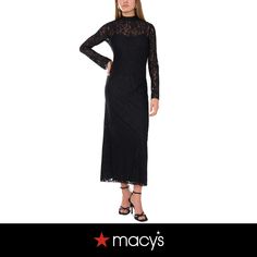 in stock Long Sleeve Maxi, Women Lace, Long Sleeve Maxi Dress, Outdoor Apparel, Vince Camuto, Dress Accessories, Lace Detail, Plus Size Dresses, Dress With Sneakers