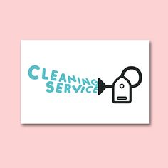 a business card with the words cleaning service on it