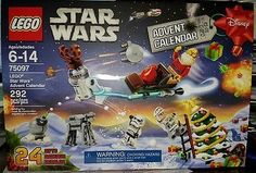 the lego star wars calendar is on display in front of a green background with toys