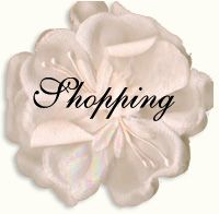 a white flower with the words shopping on it