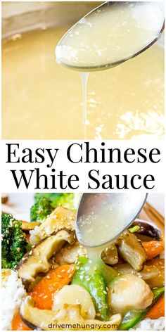 Chinese White Sauce, Easy Stir Fry Sauce, Asian Sauce Recipes, Stir Fry Sauce Easy, Homemade Chinese Food, White Sauce Recipes, Asian Stir Fry, Garlic And Ginger