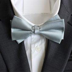 Classic Gray Suit And Tie Accessories For Wedding, Classic Gray Tie For Wedding, Gray Wedding Tie, Elegant Satin Suit And Tie Accessories For Wedding, Elegant Wedding Suit And Tie Accessories, Elegant Satin Suit Accessories For Wedding, Dapper Wedding Tie In Solid Color, Dapper Solid Color Tie For Wedding, Dapper Solid Color Wedding Ties