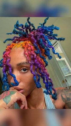 Dyed Hair Dreads, Locs Black Women Color, Colors For Locs, Colored Dreads Black Women, Loc Colors Black Women, Short Locs Hairstyles Men, Color Locs Black Women, Hairstyles With Locs, Loc Color Ideas