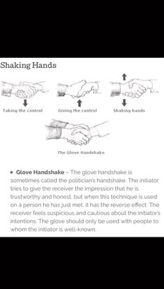 the handshake is shown with instructions on how to use it