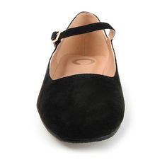 A dapper design you deserve! The Carrie by Journee Collection is a mary jane flat with a dainty buckle detail and a slender strap. Velvety vegan suede shapes the look, and a square-toe adds a modern touch.Features: ComfortClosure Type: BuckleUpper/Outer Base Material: 100% PolyuretheneShoe Lining Material: PolyurethaneSole Material Content: 100% PolyurethaneToe Type: Square ToeShoe Strap Type: Mary JaneCare: Spot CleanHeel Style: Flat HeelCountry of Origin: Imported Chic Black Ballet Flats With Buckle Closure, Mary Jane Shoes Black, Shoes Mary Jane, Mary Jane Flats, Jane Shoes, Journee Collection, Mary Jane Shoes, Shoes Black, You Deserve