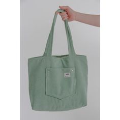 Casual Double Handle Shoulder Bag With Flat Pocket, Green Cotton Canvas Bag, Corduroy Canvas Bag With Pockets For Daily Use, Casual Corduroy Tote Bag, Daily Use Corduroy Shoulder Bag With Pockets, Corduroy Shoulder Bag With Pockets For Everyday, Daily Use Corduroy Canvas Bag With Pockets, Corduroy Shoulder Bag For Everyday, Green Corduroy Bag For Daily Use