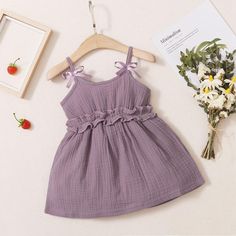 Toddler Girl Solid Pattern Summer Cotton linen sling skirt Wholesale Children's Clothing - PrettyKid A Clothing Store, Inside Shop, Spaghetti Strap Dress, Summer Cotton, Fashion Kids, Strap Dress, Spaghetti Strap Dresses, Top Pattern