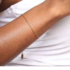 *NEW IN Details:   Length 20cm+5CM  Width 0.2cm   18k Gold Plated   FREE Insured Shipping (Worldwide) 18k Gold, Gold Plate, Plating, Bracelet, Gold