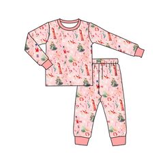 Material: Milk Silk Preorder If you order with other stock items,we will need ship together when this item finished~ Pink Cotton Christmas Sleepwear, Pink Long Sleeve Christmas Sets, Nutcracker Pink, Girls Christmas Pajamas, Thanksgiving Clothes, Christmas Soldiers, Pajama Outfits