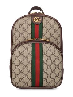 Height: 29cm Width: 20cm Depth: 5cm. Detachable adjustable strap. Single top handle. Zip closure. Front metal logo. Web detail. All over GG pattern placement may vary. Leather trim. Gold-colored metal hardware. One front zip pocket Gucci Shoulder Bag With Logo Hardware, Gucci Shoulder Bag With Logo Hardware For Everyday Use, Modern Gucci Bag With Logo Hardware, Gucci Crossbody Shoulder Bag With Logo Hardware, Gucci Rectangular Bag With Logo Hardware, Rectangular Gucci Bag With Logo Hardware, Gucci Crossbody Bag With Logo, Gucci Coated Canvas Bag With Logo, Classic Gucci Bag With Logo Hardware