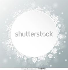 snow flakes on a white background with space for text