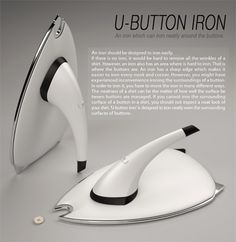 an advertisement for the u - button iron