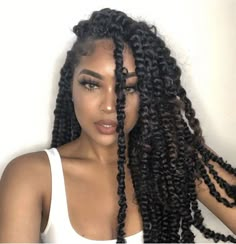 Cabello Afro Natural, Passion Twists, Twist Braid Hairstyles, Box Braids Styling, Ribbon Hairstyle, Pinterest Hair, Girls Hairstyles Braids