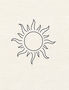 a black and white drawing of a sun