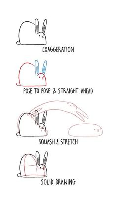 four different types of bunny ears with the words, nose to nose and straight ahead