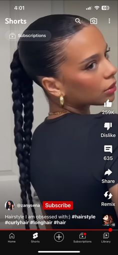 Braid With Pieces Out, One Pony Two Braids, Two Braids One Ponytail, Four Braid Ponytail, Two Braids In A Ponytail, Slickback Ponytail Braid, 4 Braid Ponytail Hairstyle, Slick Back Ponytail With Two Braids