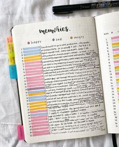 an open notebook with some writing on it