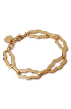 Lock-shaped links give vintage-inspired style to this golden chain bracelet. Lobster clasp closure Goldtone plate Made in Italy Hairstyling Products, Golden Chain, Rollerball Perfume, Makeup Gift, Beauty Sale, Fragrance Design, Fabric Gift Bags, Keep Jewelry, Fragrances Perfume