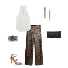 High-Rise Wide-Leg Sequin Pant | Banana Republic Chic Contrast Sequin Fabric For Night Out, Elegant Sequin Fabric For Summer Night Out, Glamorous Sequin Fabric For Festive Spring Occasions, Glamorous Spring Festive Sequin Fabric, Metallic Sequined Bottoms For Summer, Elegant Sparkling Sequin Fabric For Date Night, Chic Festive Pants, Elegant Pants For Festive Party, Chic Sequin Fabric For Night Out