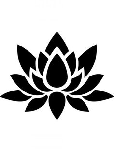 a black and white image of a lotus flower