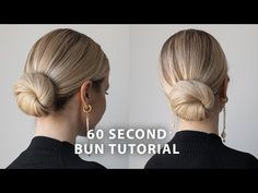 Classic Bun Tutorial, Classic Low Bun Tutorial, Bun For Long Straight Hair, Diy Fancy Updo Hair Tutorials, Low Sleek Bun Tutorial, Twisted Bun Tutorial, Low Bun For Fine Hair, Tutorial Hairdo Simple, Theatre Hairstyles