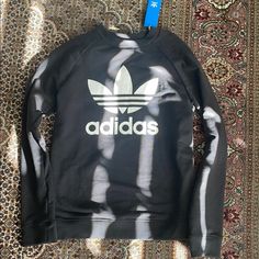 Nwt Kids Adidas Sweatshirt, Seems Unisex, Would Fit A Women’s Small Marked As A Medium Black Casual Sweater With Logo Print, Casual Black Sweater With Logo Print, Adidas Logo Print Tops For Fall, Adidas Casual Tops For Fall, Casual Adidas Tops With Ribbed Cuffs, Black Crew Neck Top For Spring, Adidas Black Letter Print Sweatshirt, Black Adidas Cotton Sweatshirt, Adidas Tops With Graphic Print For Fall