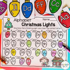 christmas lights worksheets for preschool and homeschool with free printables